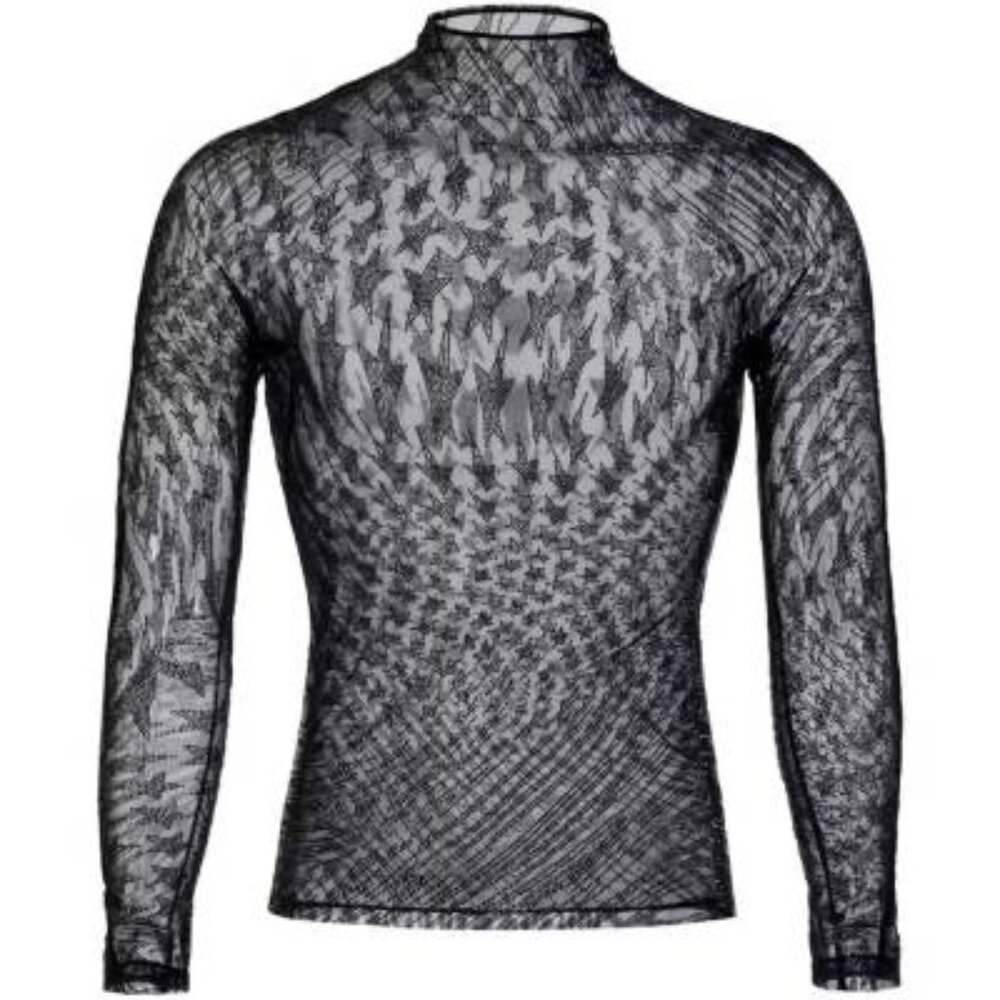 Thierry Mugler x H&M Rhinestone Embellished Mesh Top. Men's XXL, but fits XL.